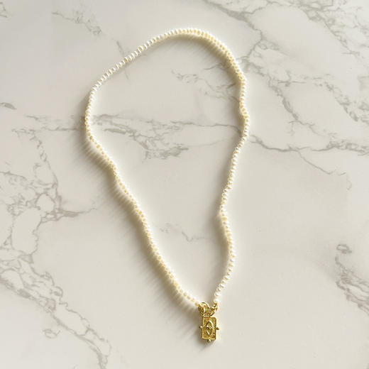 北京仓｜Barbóra-Eye-方眼 珍珠 项链［希腊设计师] 商品图2