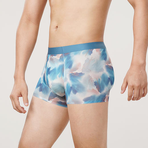 都市丽人潮流时尚冰丝（数码印花）平角裤男士内裤FK34A7 商品图1