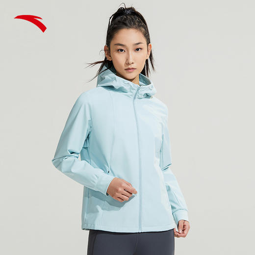 【S断码】安踏防水外套丨运动外套女士梭织运动连帽上衣162317612【库存有限，如无货将做退款，介意慎拍！】 商品图1
