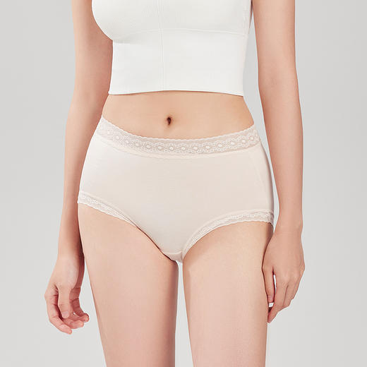 都市丽人健康系列人棉平角裤女士内裤新年本命年红品中腰平角裤LK35D2 商品图0