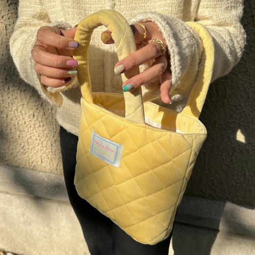 缤纷手提 BLEU et ROSE【方胖子】丝绒手提袋 商品图3