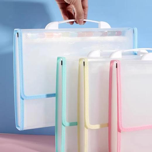 大容量学生手提风琴包试卷收纳多层A4文件夹科目分类透明文件袋FX020 商品图3