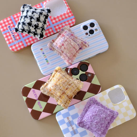 毛绒花呢 BLEU et ROSE【小枕头】毛呢手机支架 商品图3