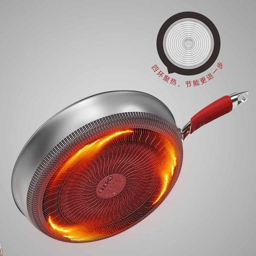 【官方正品保证】	欧乐菲316L不锈钢煎锅少油烟不粘锅平底锅全屏蜂巢电磁炉通用新升级炒菜锅牛排锅 26cm-OLOJ26A1 商品图2