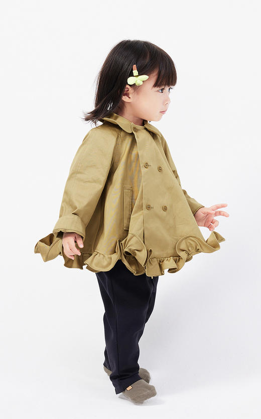 JNBY  23年春款  全棉花边设计中长款风衣 YN2911710 商品图3