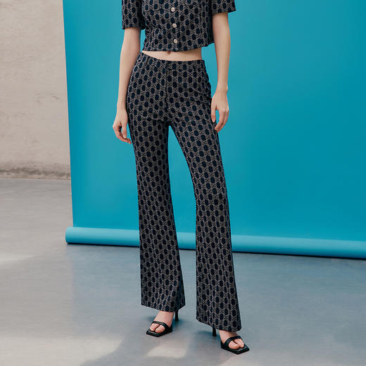 EITIE爱特爱春季新款气质显瘦百搭女裤子7305017 商品图2