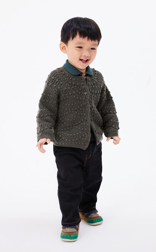 JNBY  23年春款  巴兰素羊毛短款开襟毛衫  YN2312480 商品图4