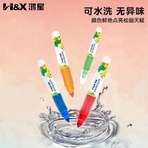 鸿星趣涂水彩笔 儿童可水洗幼儿园水溶性彩笔无毒3岁宝宝专用彩笔 商品图1