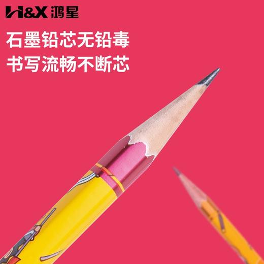 Q版三国铅笔文具套装椴木六角杆铅笔PVC点胶橡皮成语卡片 商品图3