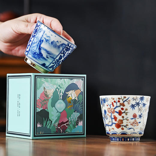 成艺 陶瓷主人杯 单杯家用男女士品茗杯个人专用功夫小茶杯茶盏轻奢礼盒 商品图1