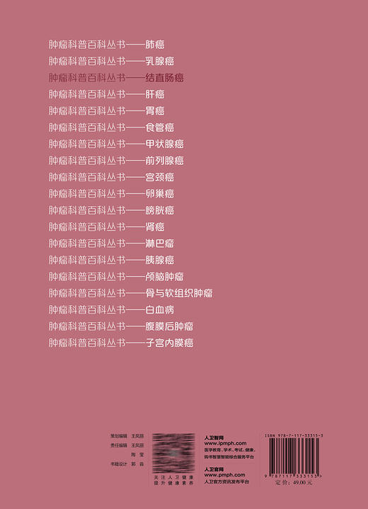 结直肠癌 肿瘤科普百科丛书 季加孚主编 结直肠癌预防检查诊断治疗以及预后问题解答 健康保健知识 人民卫生出版社9787117333153 商品图4