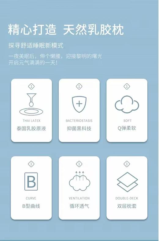 【6F】富安娜 泰国进口抗菌乳胶枕 商品图4