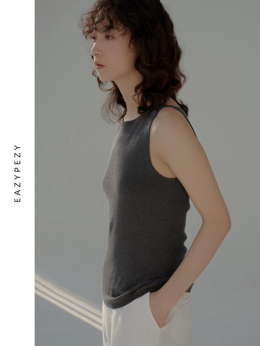 EAZYPEZY 2023SS 意大利苏文金棉法式船领背心 商品图2