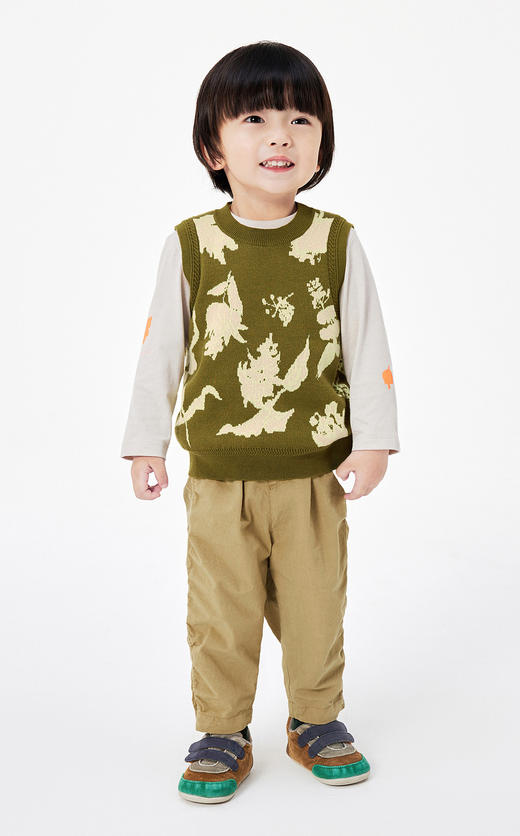 JNBY  23年春款   原创图案精梳棉毛衫背心  YN2312650 商品图7