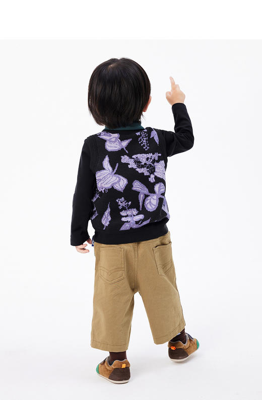 JNBY  23年春款   原创图案精梳棉毛衫背心  YN2312650 商品图6