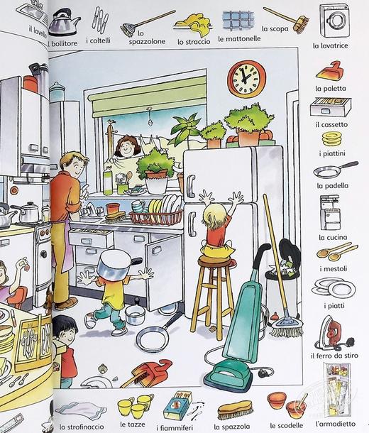 【中商原版】看图识1000意大利语单词 意大利文原版 英文意大利文双语 小语种 First Thousand Words in Italian 商品图5