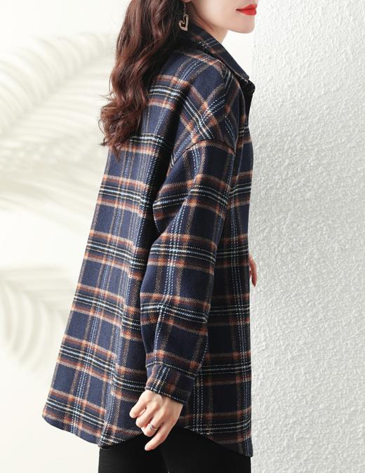 裁缝学苑AX36 复古格纹中长款衬衫纸样衬衣女装外套打版裁剪样板 商品图3