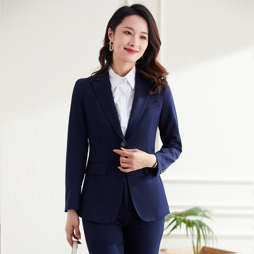 【上衣+裤子】罗蒙春秋款西服套装商务通勤一粒扣西装两件套 商品图7