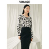 VIMAGE纬漫纪春季新品修身显瘦百搭印花小上衣V1913505 商品缩略图3