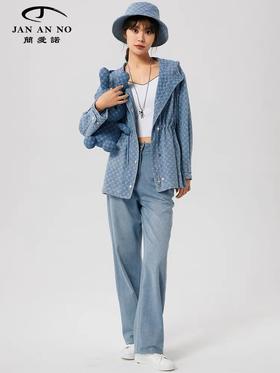 5F JAN AN NO 简爱诺 优雅牛仔风衣
