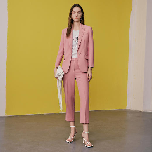 EITIE爱特爱春季新款时尚通勤一粒扣显瘦西装外套女7303010 商品图1