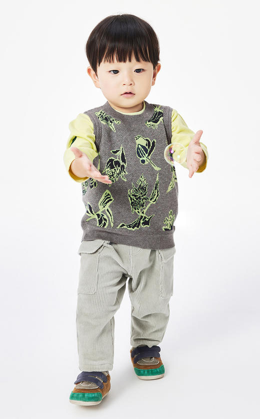 JNBY  23年春款   原创图案精梳棉毛衫背心  YN2312650 商品图3