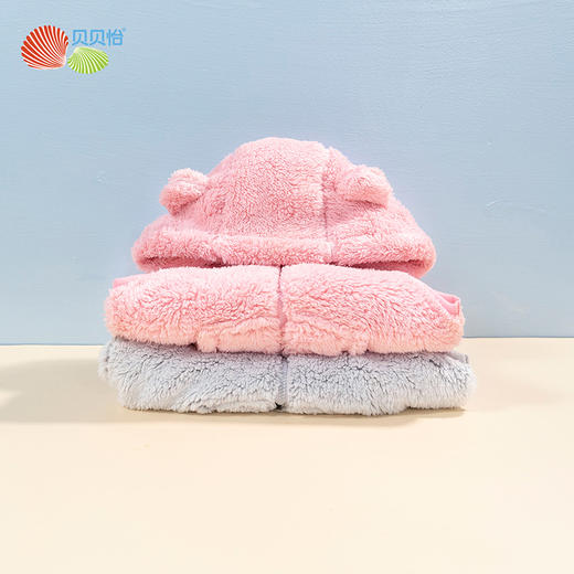 贝贝怡儿童保暖马甲双面珊瑚绒男女宝宝秋冬加厚带帽马夹 商品图3