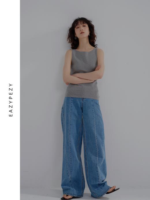 EAZYPEZY 2023SS 意大利苏文金棉法式船领背心 商品图3