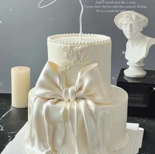 黑巢-高贵典雅翻糖蛋糕生日蛋糕 商品图0