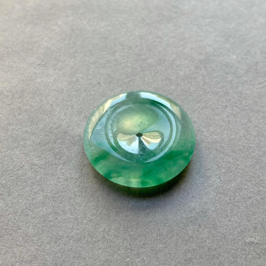 高冰种飘绿花翡翠平安扣 商品图1