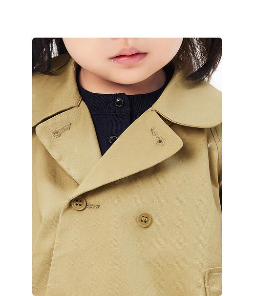 JNBY  23年春款  全棉花边设计中长款风衣 YN2911710 商品图4