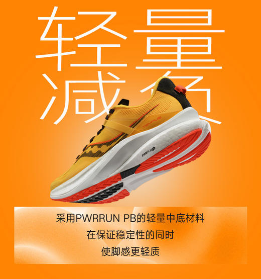 新款Saucony索康尼TEMPUS坦途男鞋冬季跑步鞋稳定支撑轻量马拉松 商品图4