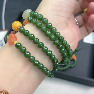 碧玉四圈-龟壳梅花圆珠6# 商品图0