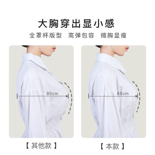 梦芭蒂大码无痕内衣无钢圈软支撑收副乳文胸大胸显小胸罩静若安然 商品图3