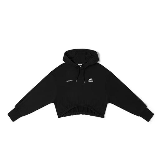 Kappa卡帕套头帽衫2023新款女落肩运动卫衣休闲针织长袖短款外套K0D22MT04 商品图0