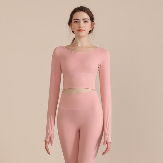 【拼团福利】202083梵蒂欧新款瑜伽长袖（含胸垫） 商品图10