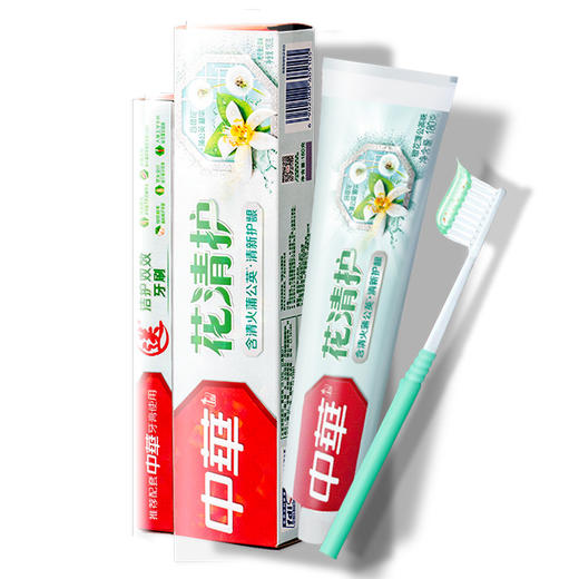 （直播）中华*花清护蒲公英牙膏(+牙刷一支) 商品图3