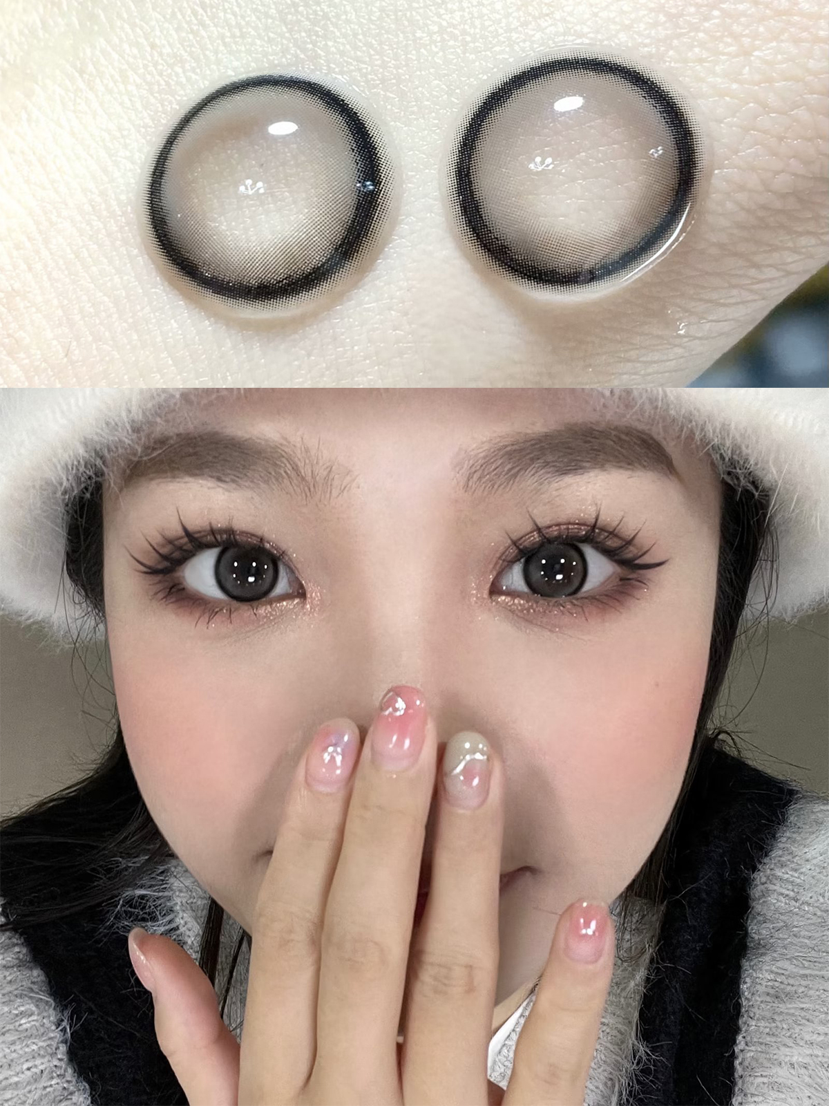 Bennycat 黑麻球 月抛 2片 14.2mm 着色13.8mm 基弧8.6  含水42% 新锐国货