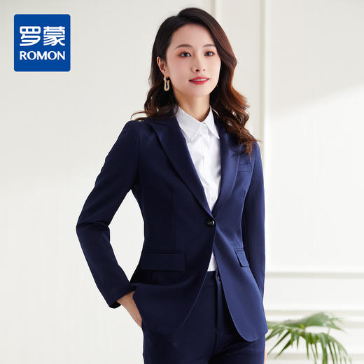 【上衣+裤子】罗蒙春秋款西服套装商务通勤一粒扣西装两件套 商品图0
