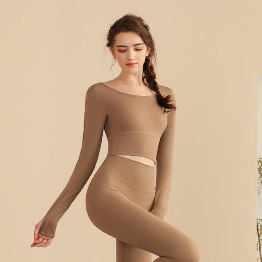 【拼团福利】202083梵蒂欧新款瑜伽长袖（含胸垫） 商品图0