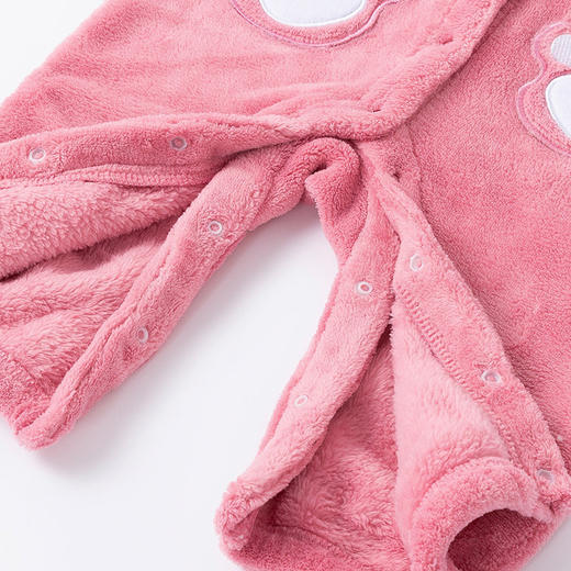 贝贝怡婴儿连体衣秋冬加绒保暖女宝宝哈衣爬服连帽衣服外穿冬装 商品图9