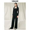 VIMAGE纬漫纪春季新款设计感小众修身小上衣女V1913507 商品缩略图1