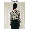 VIMAGE纬漫纪春季新品修身显瘦百搭印花小上衣V1913505 商品缩略图4