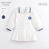 马克珍妮春装新款 女童学院风POLO领运动连衣裙230166 商品缩略图0