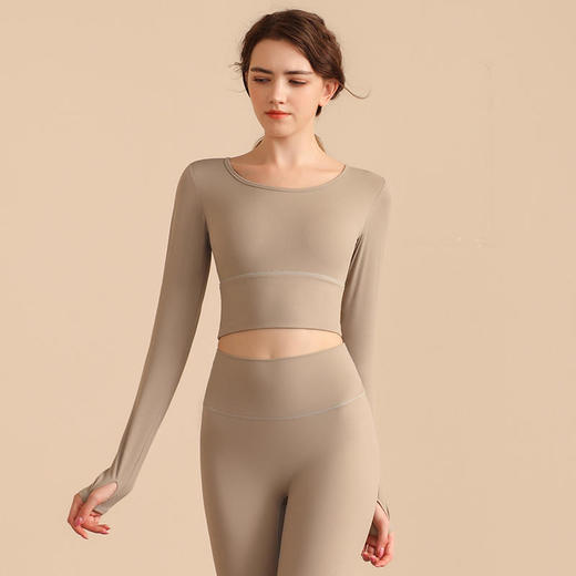 【拼团福利】202083梵蒂欧新款瑜伽长袖（含胸垫） 商品图5