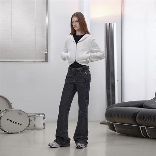    NUTH“悬置沙漏"｜短款连帽卫衣修身显瘦拉链开衫外套 商品图2