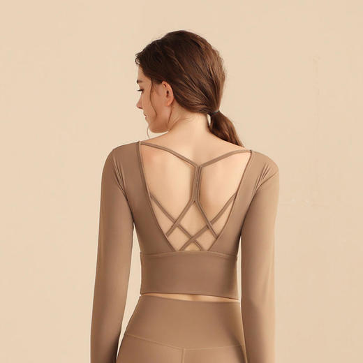 【拼团福利】202083梵蒂欧新款瑜伽长袖（含胸垫） 商品图1