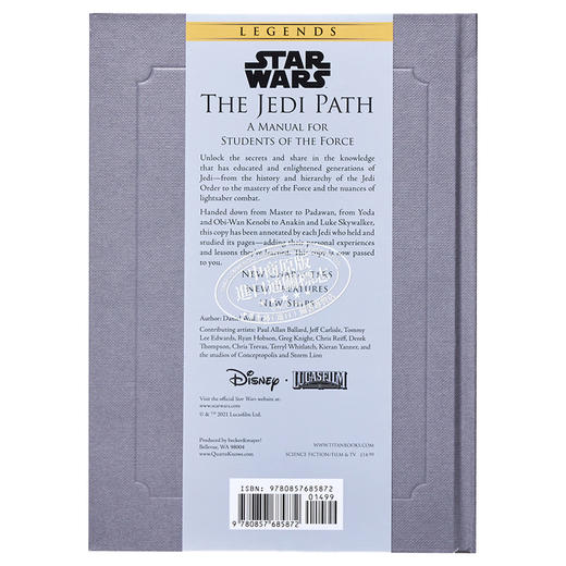 预售 【中商原版】星球大战 绝地武士之路	Star Wars  the Jedi Path  A Manual for Students of the Force  英文原版 商品图1