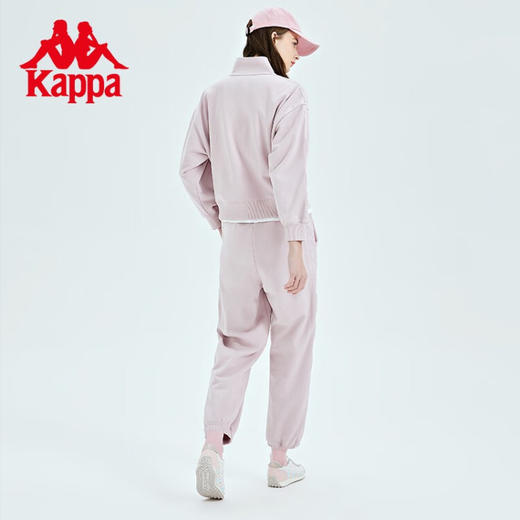 Kappa卡帕串标套头衫2023新款女春短款运动卫衣半拉链立领外套K0D22WT05 商品图4