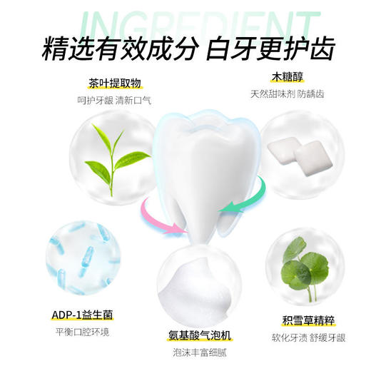 pwu朴物大美美白牙膏健齿留香益生菌牙膏男女生清新口 商品图3
